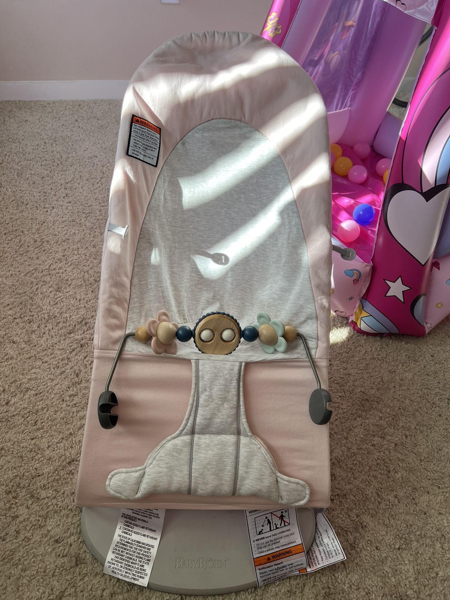 BabyBjörn Toy for Bouncer, Googly Eyes Pastels
