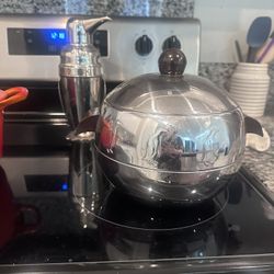 Vintage West End Penguin Ice Bucket And Pottery Barn Penguin Cocktail Shaker