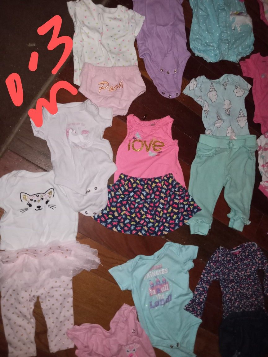 Baby Girl Clothes Lot Size 0-3 Months Buying It All