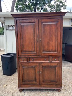 Hand made wooden Antique armoire *BROWN CHERRY COLOR*