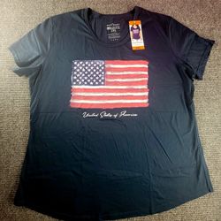 General Standard Womens Navy Blue 2XL NWT American T Shirt