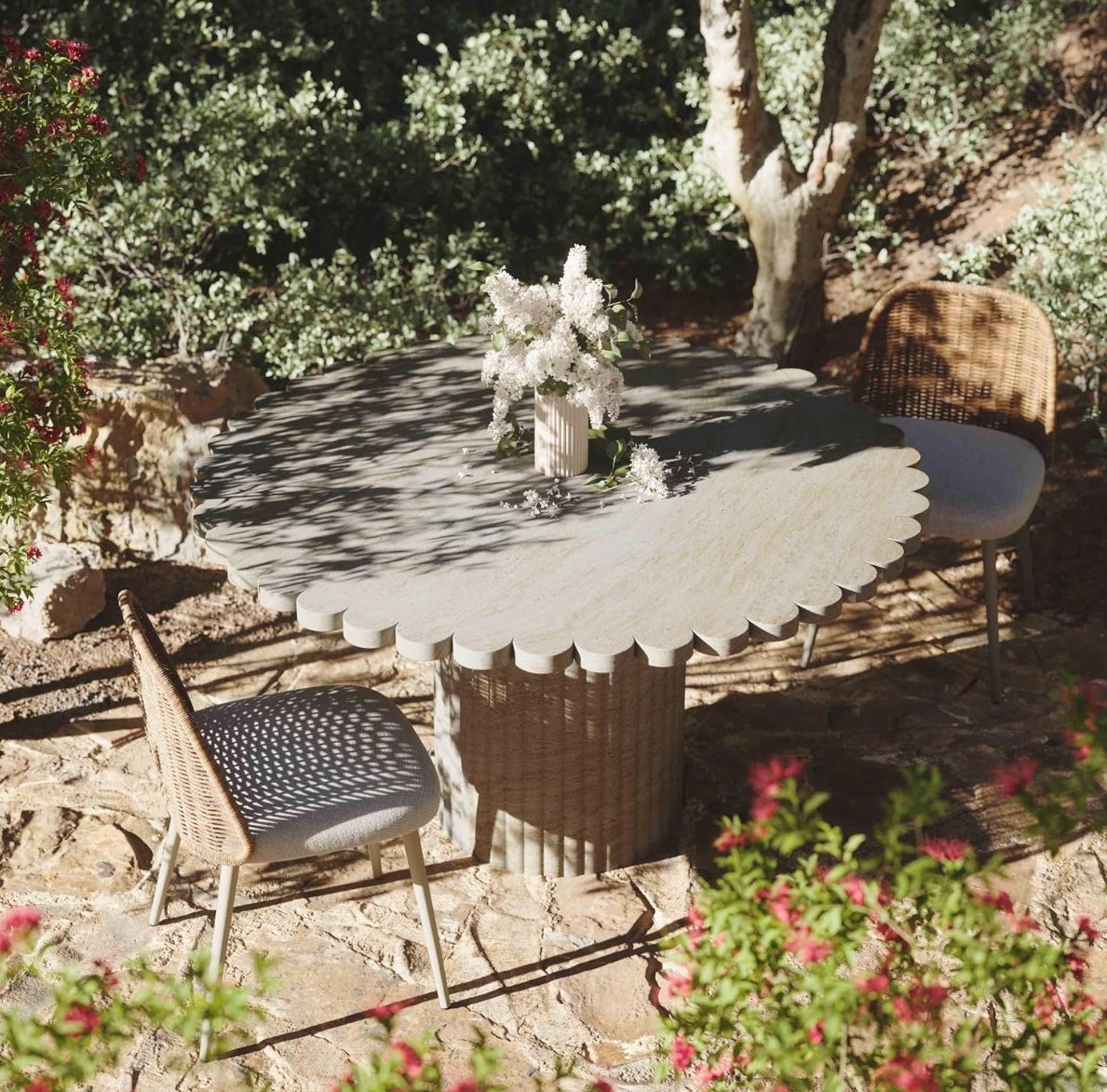 Tov Blossom Indoor/Outdoor Dining Table – Modern & Versatile