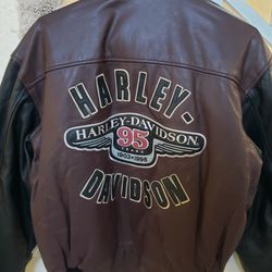Harley Davidson Motorcycles Leather Jacket 95 Years Aniverary 