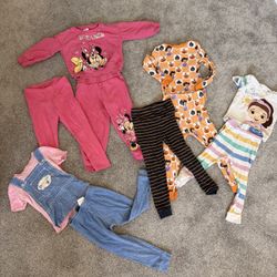 Girls’ Toddler Pajamas & Sports Jumpsuit – Lot of 3 (Size 3T)