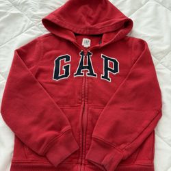 Gap kids size Small (6-7 Yr Old) red zip up hoodie jacket Sweater
