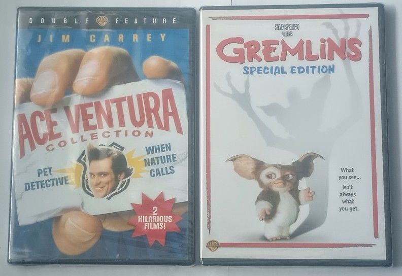 Gremlins & Ace Ventura Collection - DVDs In Original Plastic