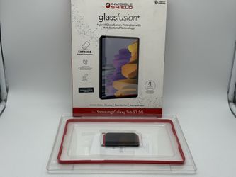 ZAGG - InvisibleShield GlassFusion+ Flexible Hybrid Screen Protector for Samsung Galaxy Tab S8/S7 - Clear
