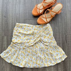 Zara Floral Summer Skirt, Size XXS