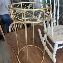 Gold Glass Nightstand/Side Table 
