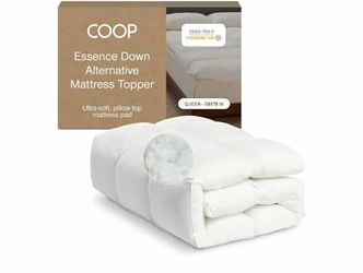2565: New Coop Home Goods Essence Down Alternative Mattress Topper Full, Plush 2-Inch Gusset and Baffle Box Design for Even Support and Comfort, Premi