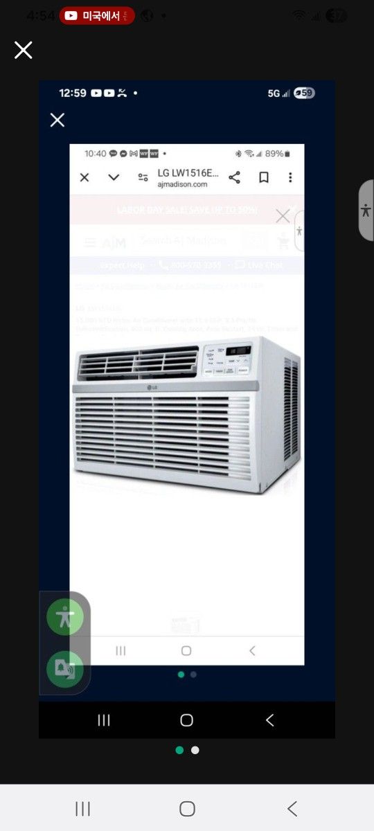 L.G Window Air Conditioner.. 15.000btu Used.