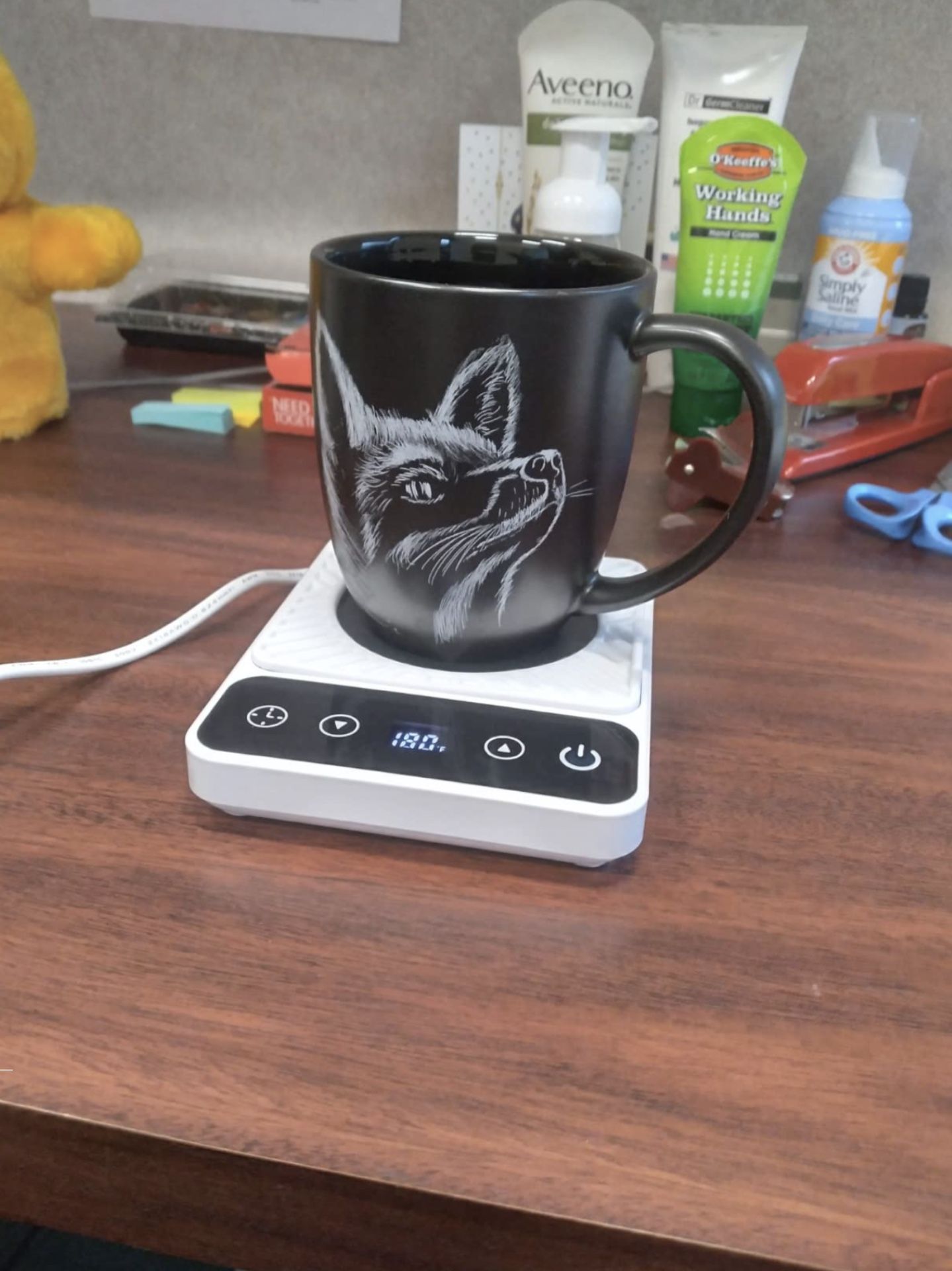Cup & Mug Coffee Warmer for Desk - Electric Beverage & Candle Warmer with Auto Off - Smart Kitchen Gadget for Heating Coffee, Hot Chocolate