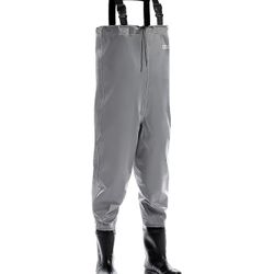 Foxelli Chest Waders - 2-ply Nylon/PVC Waterproof Lightweight Fishing Size 9