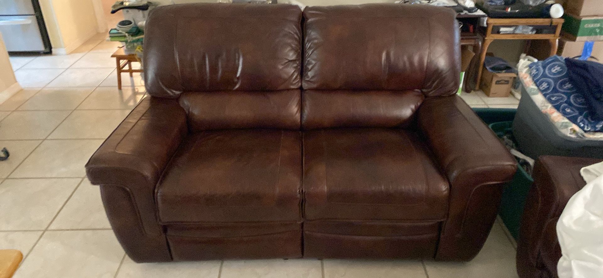 Leather Love Seat Couch Recliners $1000