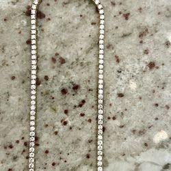26 Inch 14k Yellow Gold Diamond Tennis Chain! 250 All VS Quality Diamonds 