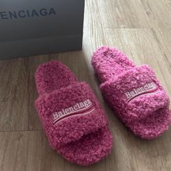 Pink Balenciaga Slides Size 8 Us Size 39 Eu 