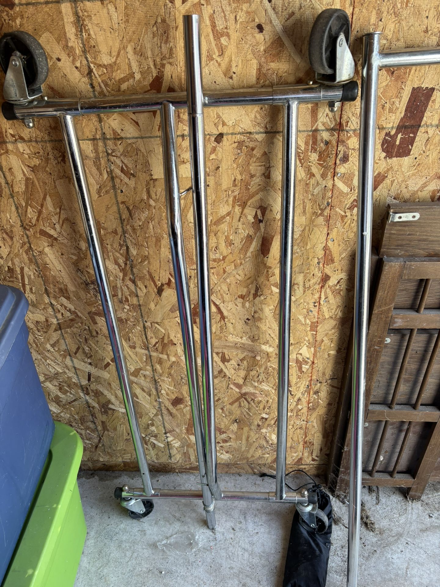 Folding Clothing Rack On Wheels