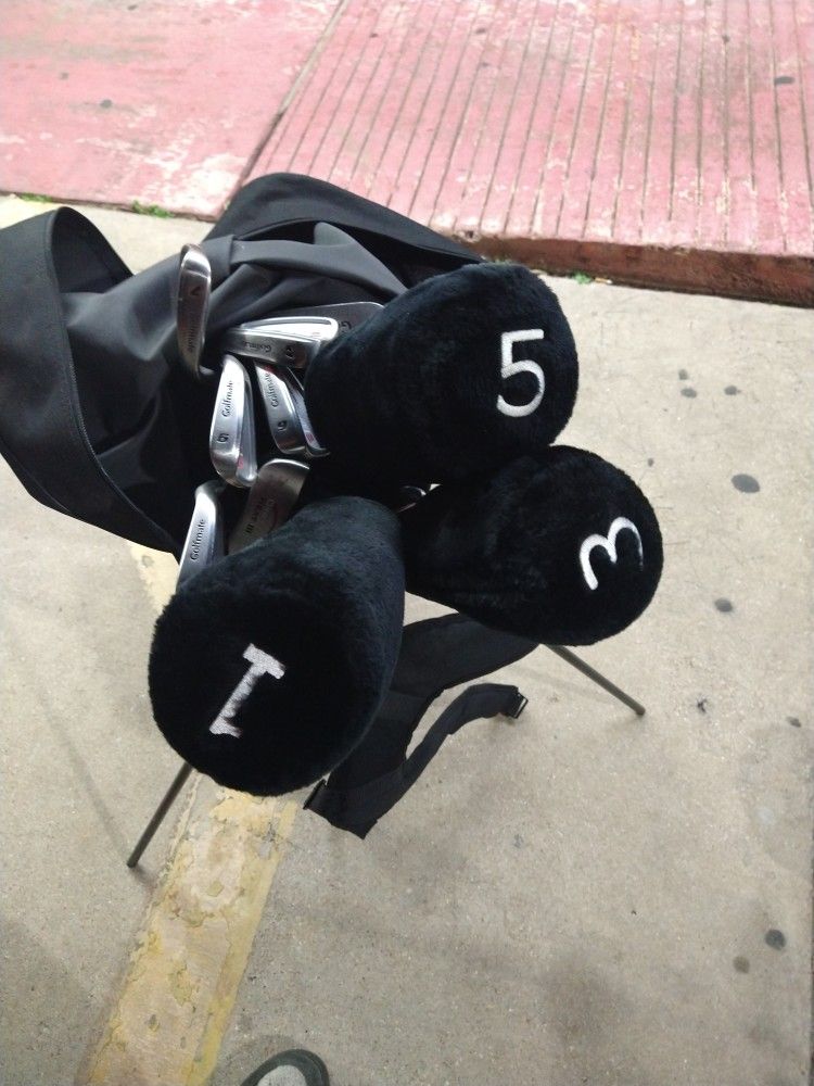 Self Standing Golf Bag And Clubs