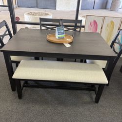 Dining Table With 4 Chairs And Bench 