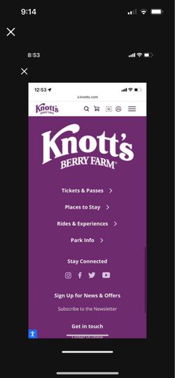 Knotts Berry farm tickets