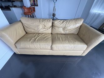 Leather Sleeper Couch