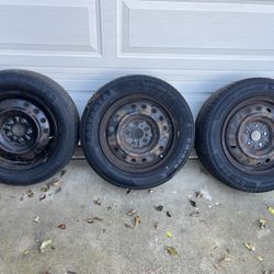 16” Wheels (Steelies) With Tires 215/60/16