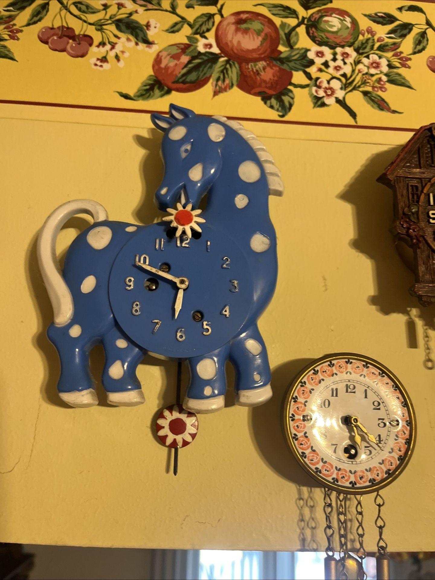 Westclox Blue Horse Clock