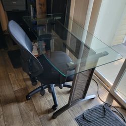 Glass-top Office Desk 