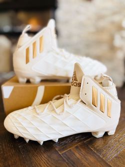 Adidas Freak LAX Mid Lacrosse/Football Cleats White/Gold CG4256 Size 12 NEW!