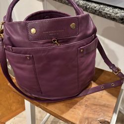 Marc by Marc Jacob’s preppy leather hobo bag amythyst 