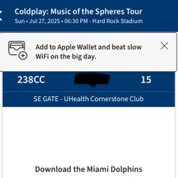 Coldplay Miami July 27