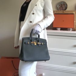 Gris Etain Birkin 25 Hand Bag Brand New