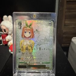 Signed Yotsuba Nakano Card Weiss Schwarz