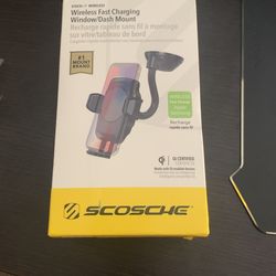 Scosche Wireless Fast Charging Window Dash Mount Apple Samsung