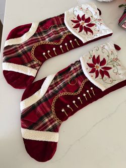 Decorative Christmas Stockings Set of 2
