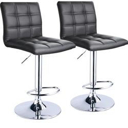 Adjustable Leather Bar Stools