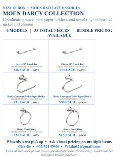 Moen Darcy Collection Bath Accessories – 33 Pieces