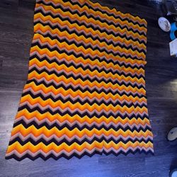 Vintage Afghan Crochet Blanket