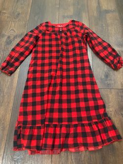 Girls red black warm pajama gown size 10 by carters #9