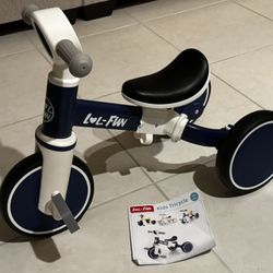 LOL-FUN Baby Balance Bike Toy for 1 2 Year Old Boys Girls Gift Toddler Tricycle 1-3 Year Old with Removable Pedal, 4 in 1 Trike for Ages 1-3 Present 