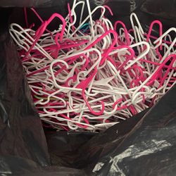 A Lot Of Kids Plastic Hangers