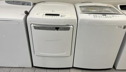 LG Washer and Dryer Set Electric White Heavy Duty
