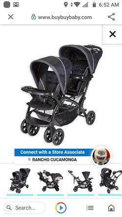 Sit n stand double stroller