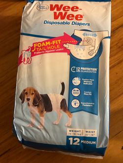 Paws Wee-Wee Disposable  Dog Diapers Medium