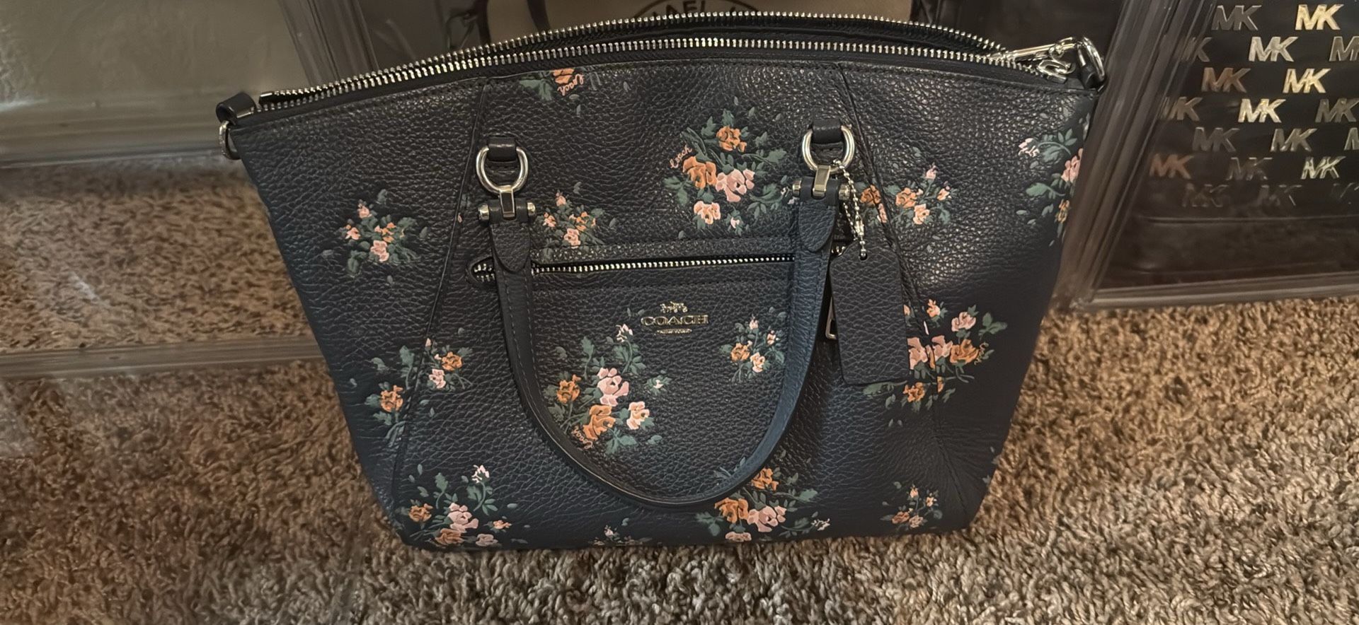 Navy Coach Crossbody Purse