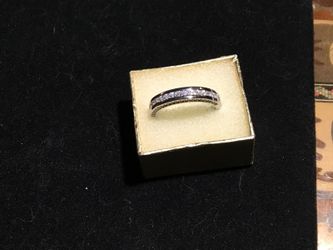 925 white topaz band