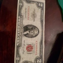 1953 Red Seal $2 Bill