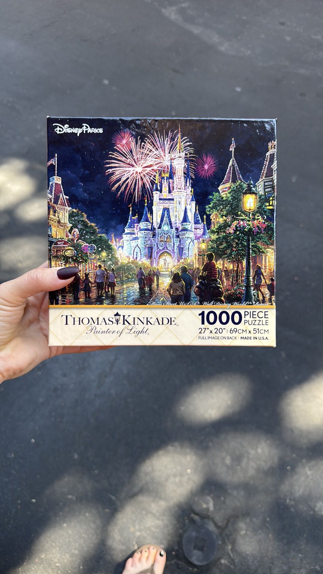 Thomas Kinkade Disney Parks Castle Puzzle with Fireworks