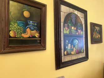 Set Of Three Mexican Rustic Paints