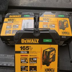 DEWALT 165 ft. Red Self-Leveling Cross-Line and Plumb Spot Laser Level with (3) AAA Batteries & Case